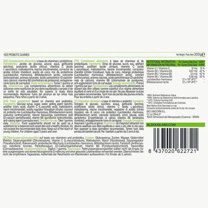 Aldous Bio Probióticos com Vitaminas para Crianças em Gomas, 120 Gomas