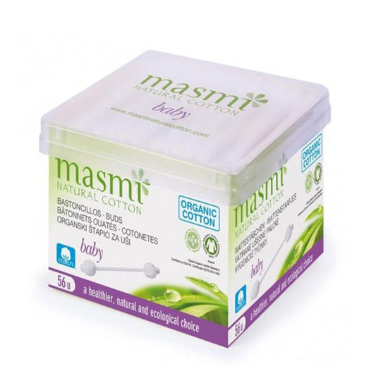Cotonetes Masmi para bebé, 65 unidades