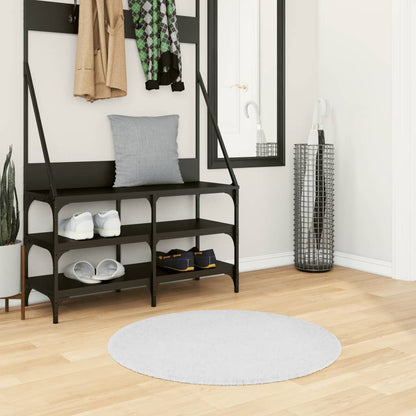 Vidaxl Alfombra De Pelo Corto Oviedo Gris Ø 80 Cm_1