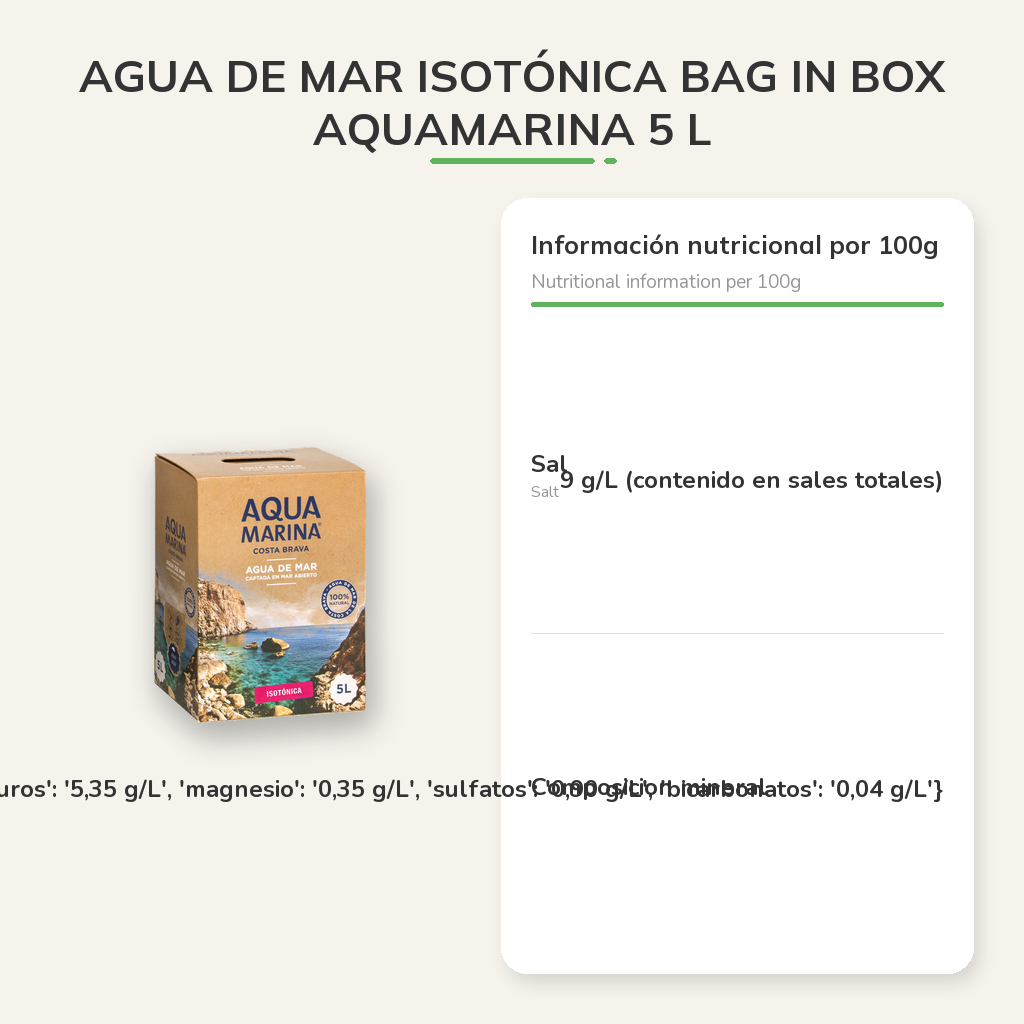 Información nutricional