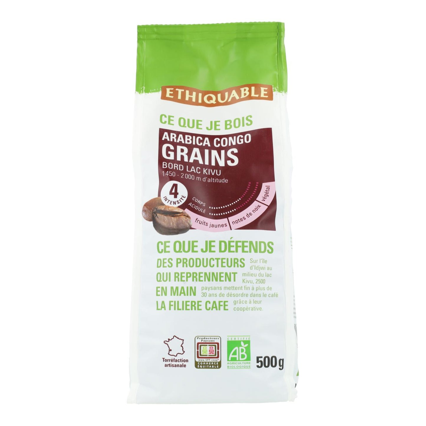 Café Congo Premium 100% Arábica BIO 500 g
