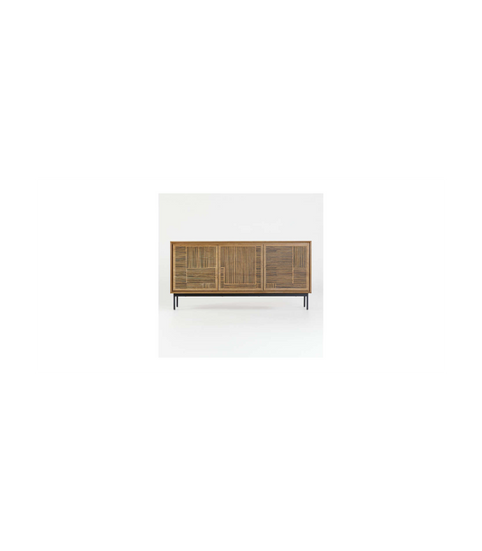 Mueble Aparador Md-alicún 3 Puertas Acabado Roble, 150cm(ancho) 75cm(altura) 45cm(fondo)_0