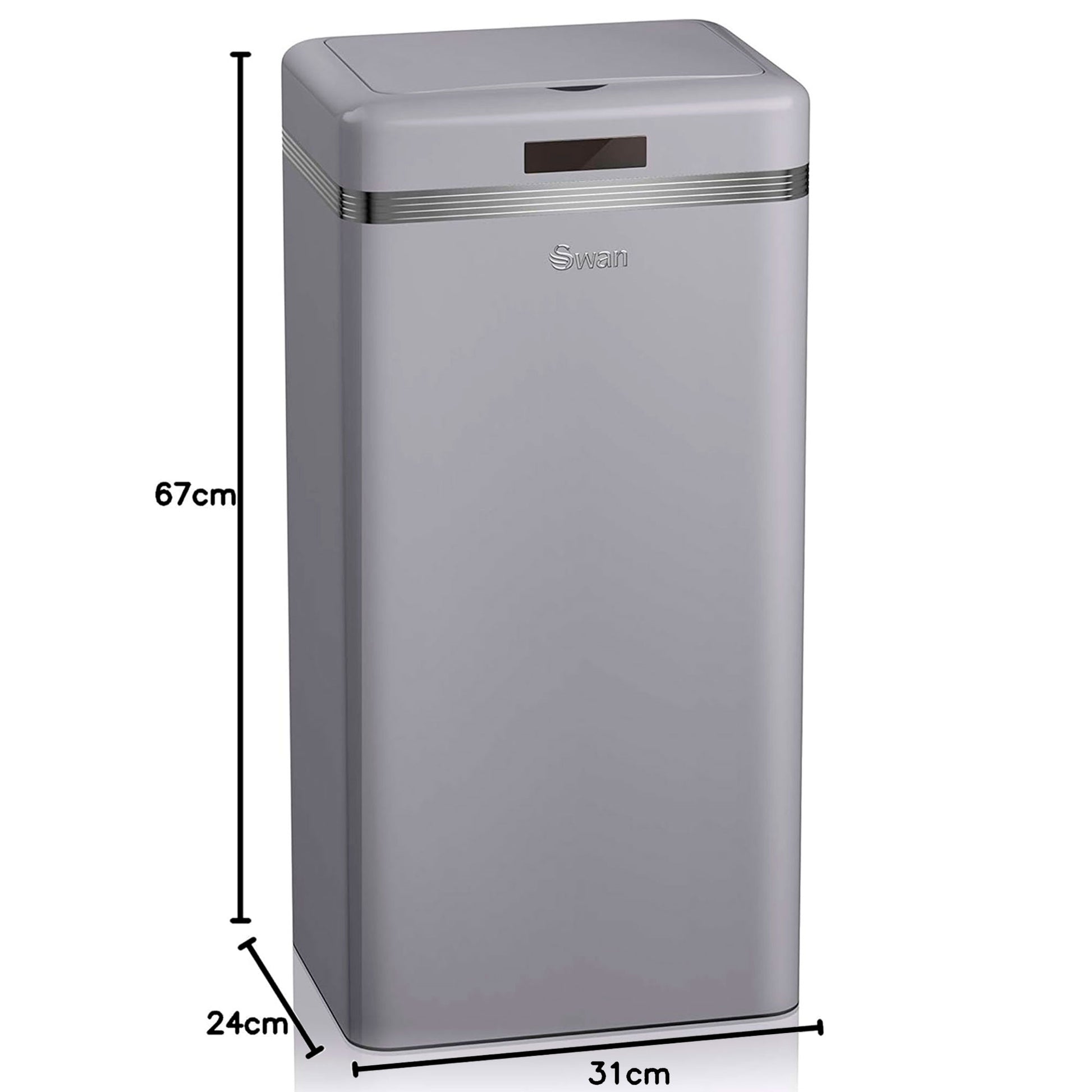 Swan Cubo De Basura Cocina Automático, Sensor De Movimiento, 45l, Metálico, Papelera Reciclaje, Swka4500grneu, Gris_5