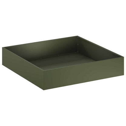 Macetero De Jardín Verde Oliva 80 X 80 X 20 Cm_0