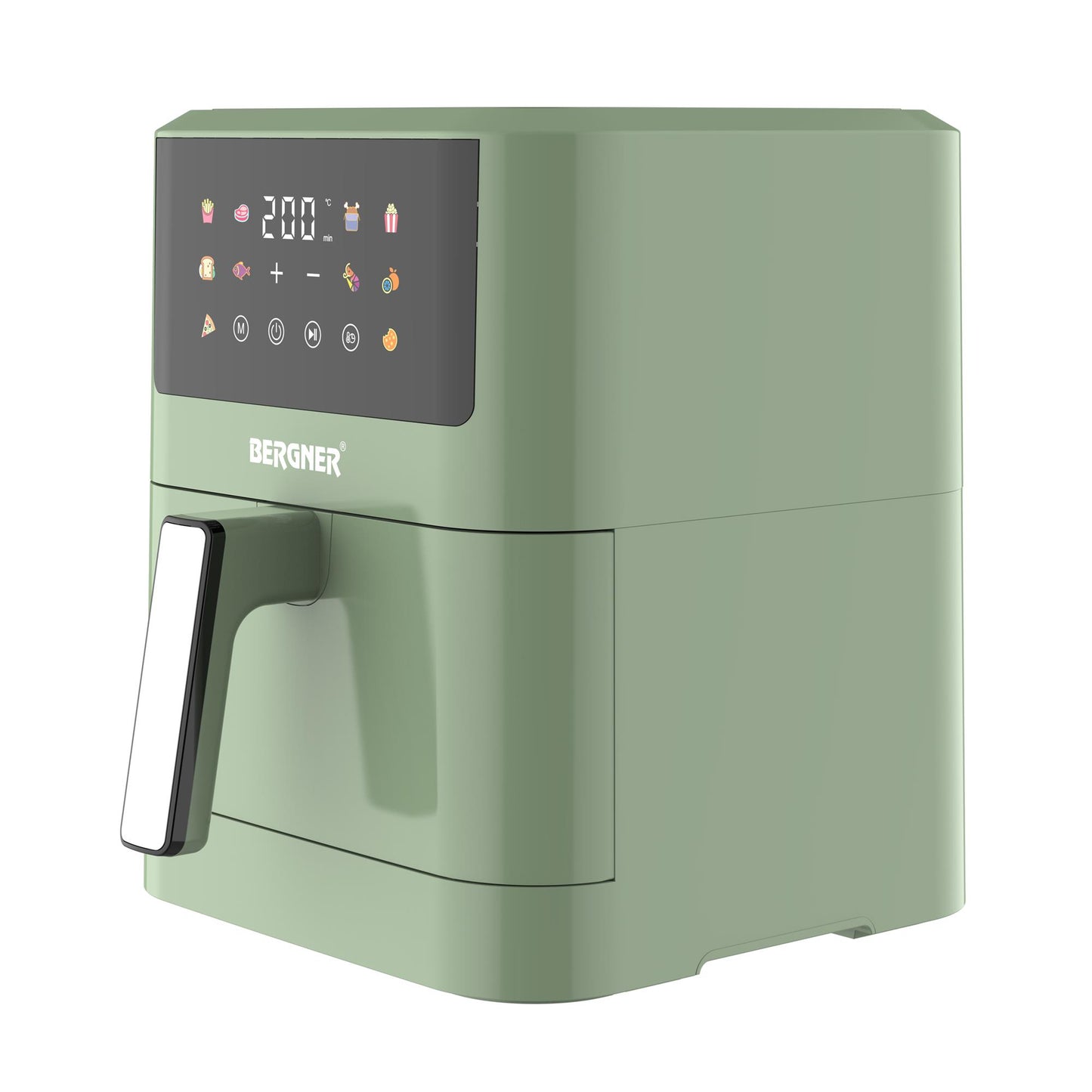 Freidora De Aire 6l 1500w Bergner Midnight Con Grill, 10 Programas Y Control De Temp_1