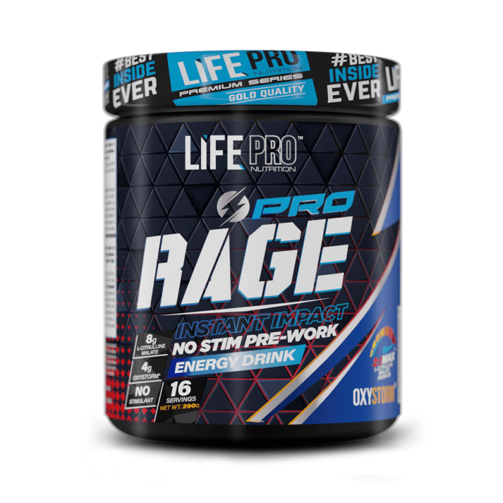 Rage Pro Sin Estimulantes - 290g - Bebida Energetica - Pre Entreno Sin Estimulantes - Lifepro_0