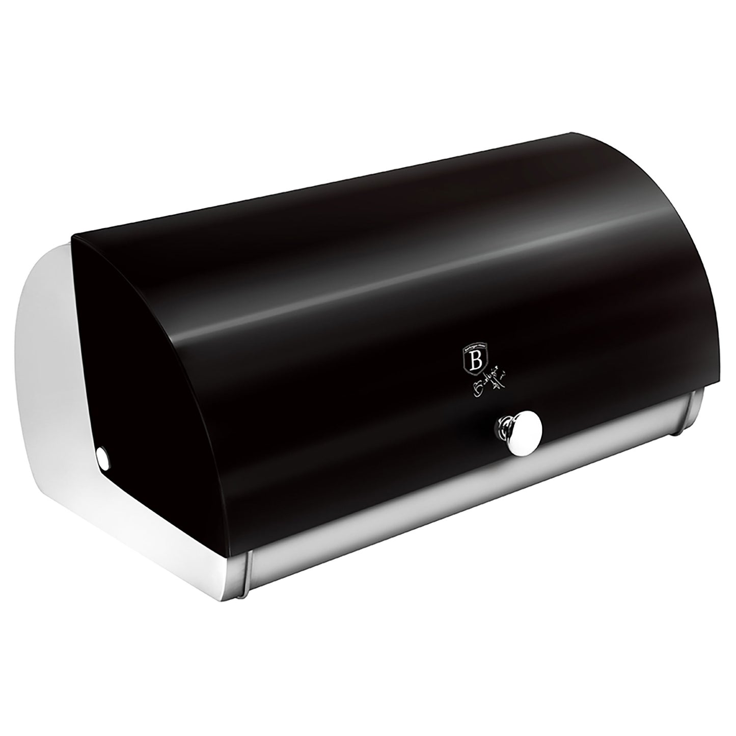 Panera De Mesa Para Guardar Pan Bollería, Tapa Deslizante, Acero Inoxidable, Diseño Moderno Berlinger Haus Black Silver, Acero Inoxidable / Negro_0