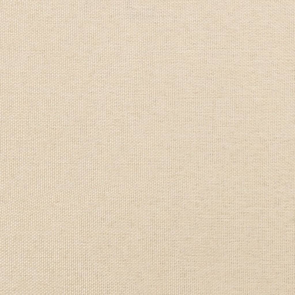 Estructura De Cama Con Cabecero De Tela Color Crema 120x200 Cm / Vetonek_4
