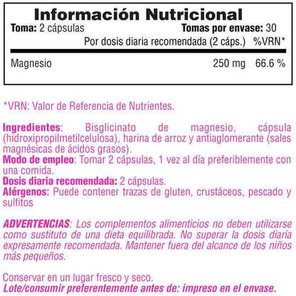 Bisglicinato De Magnesio 250mg - 60 Cápsulas Vegetales - Magnesio - Smart Supplements_4
