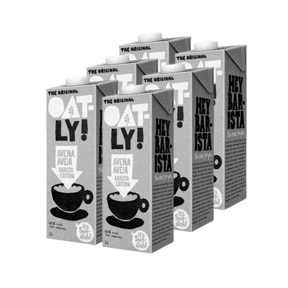 Embalagem de 6 unidades de bebida de aveia Barista Oatly 1 L