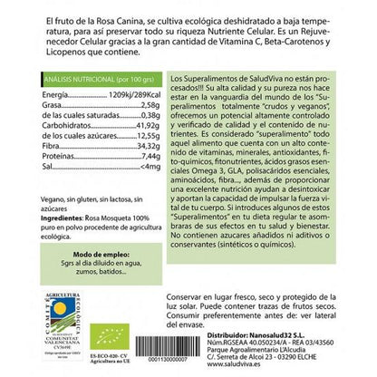 Pó de Rosa Mosqueta Biológica da Salud Viva