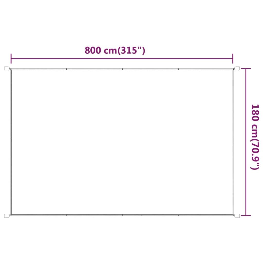 Vidaxl Toldo Vertical Gris Antracita 180x800 Cm Tela Oxford_2
