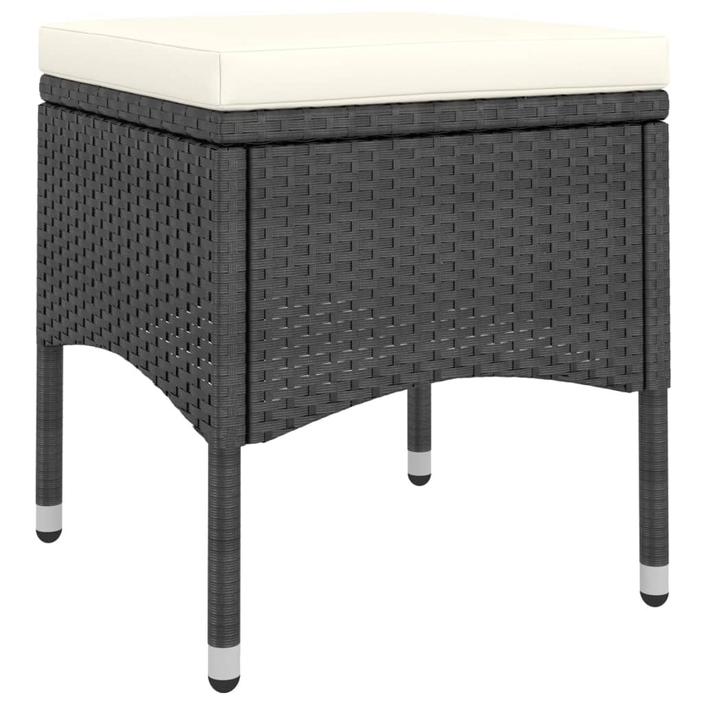 Vidaxl Mesa Sillas Jardín 5 Pzas Ratán Sintético Vidrio Templado Negro_4