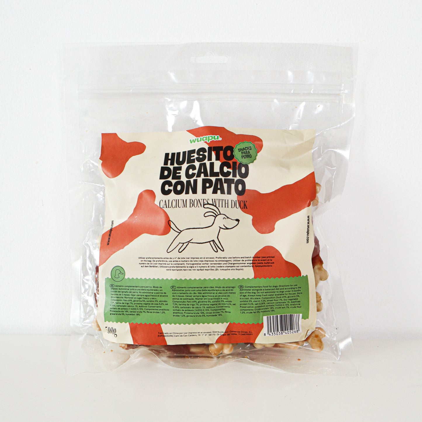 Snack Natural Para Perro Huesitos De Calcio Con Pato Wuapu 12x100gr_3