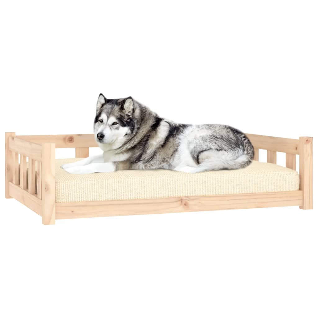 Cama Para Perros Madera Maciza De Pino 105,5x75,5x28 Cm / Vetonek_0