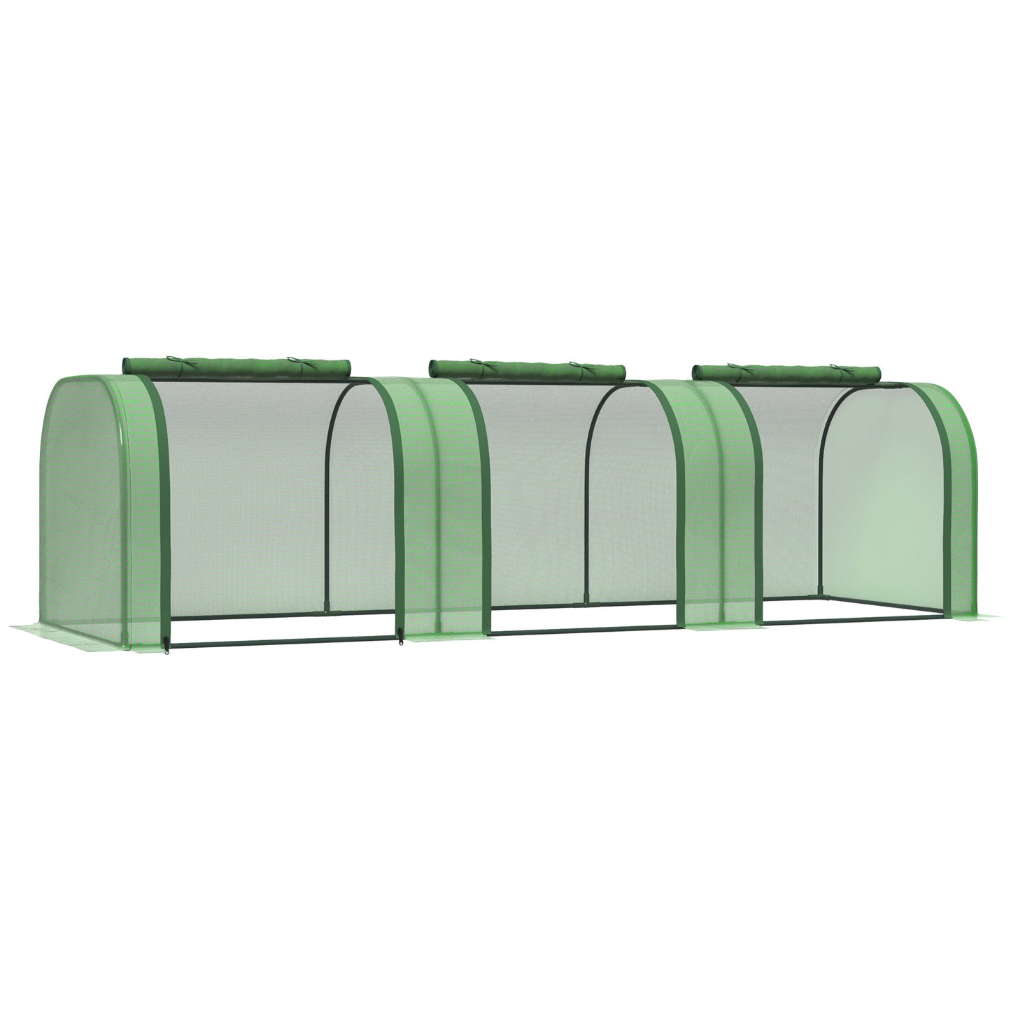 Outsunny Mini Invernadero 295x100x80 Cm Para Jardín Cultivo De Plantas Verde_0