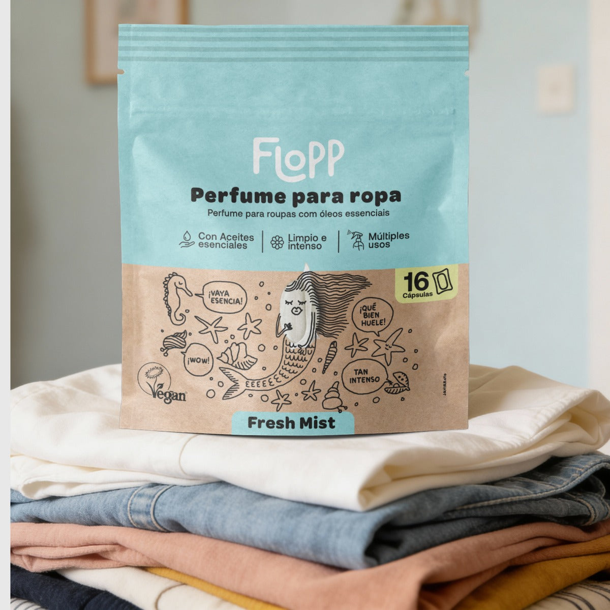 Perfumador Ropa Fresh Mist Flopp Eco 16 cápsulas