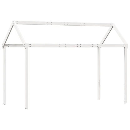 Techo De Cama Infantil Madera Maciza Blanco 217x95,5x159 Cm_0