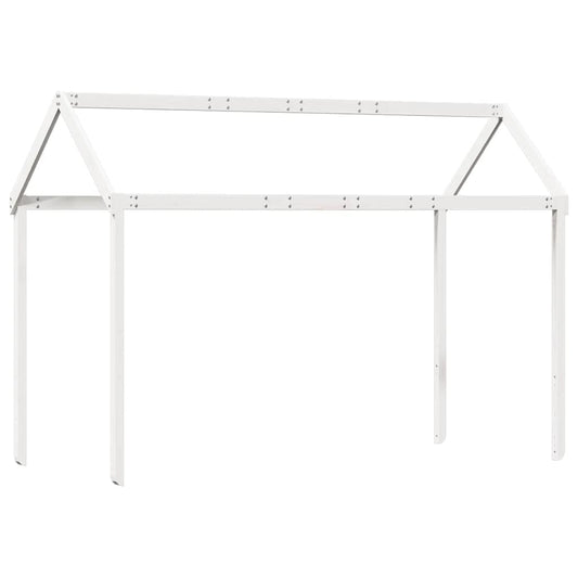 Techo De Cama Infantil Madera Maciza Blanco 207x95,5x159 Cm_0