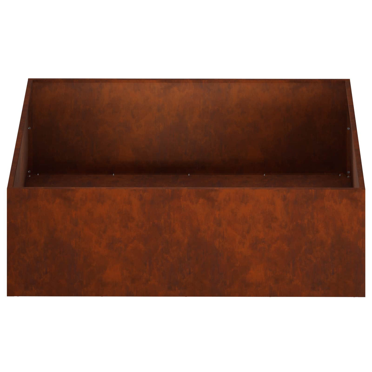 Macetero De Jardín Oxidado 80 X 80 X 30 Cm Acero Oxidado_3