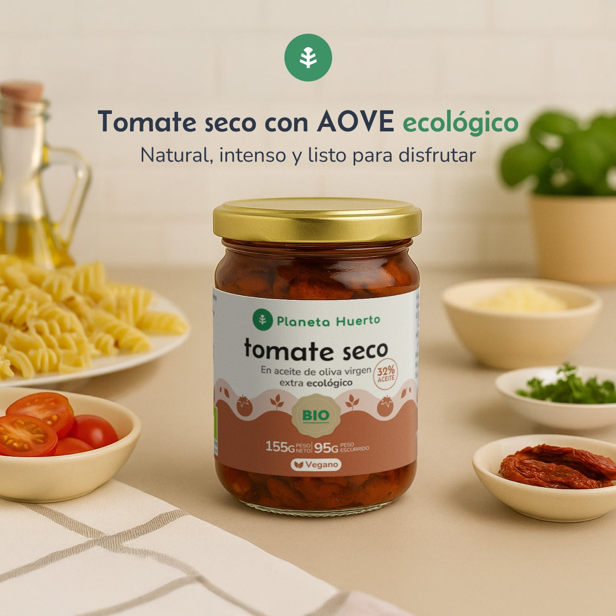 Tomate seco em azeite virgem extra ECO Planeta Huerto 155 g