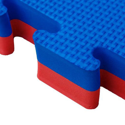 Tatami Puzzle 4cm 100x100cm, Pack 4 Unidades – Superficie T Azul/rojo_1