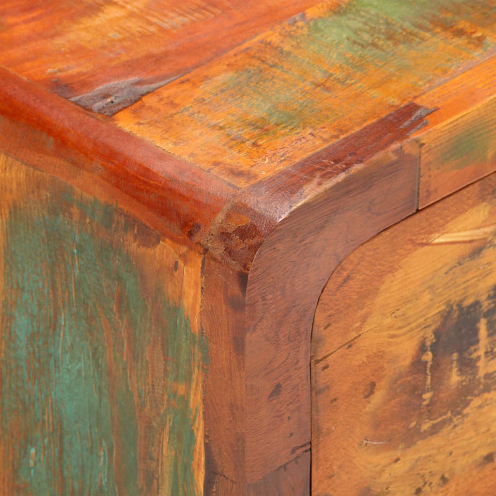 Mesa De Centro De Madera Maciza Reciclada 90x60x29 Cm_4