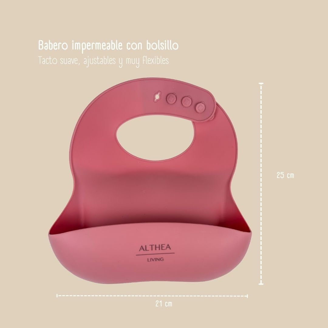 Vajilla De Silicona Orgánica - 8 Piezas - Rosa Profundo._4