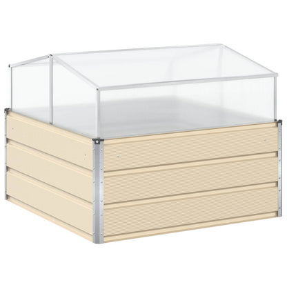Jardinera Marfil 100 X 100 X 77 Cm Acero Galvanizado_0