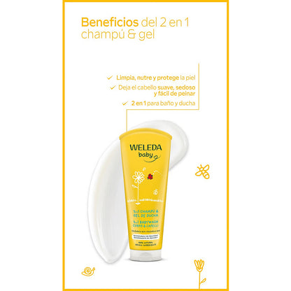 Champô e Gel de Banho Weleda Calendula Baby 200 ml