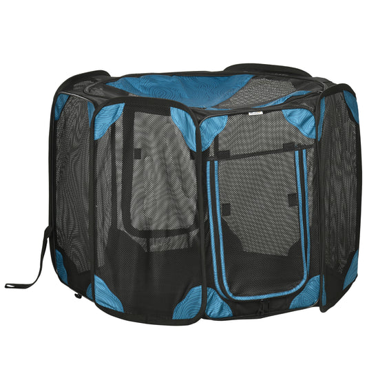 Pawhut Parque Plegable Para Perros 8 Paneles Con Bolsa De Transporte Ø91x58 Cm_0