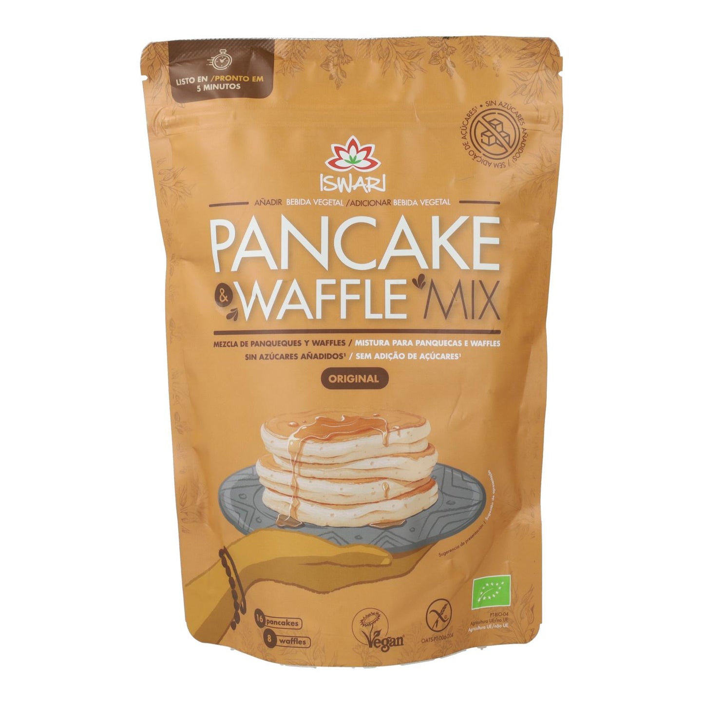 Mistura para Panquecas e Waffles Original Bio ISWARI 400 gr