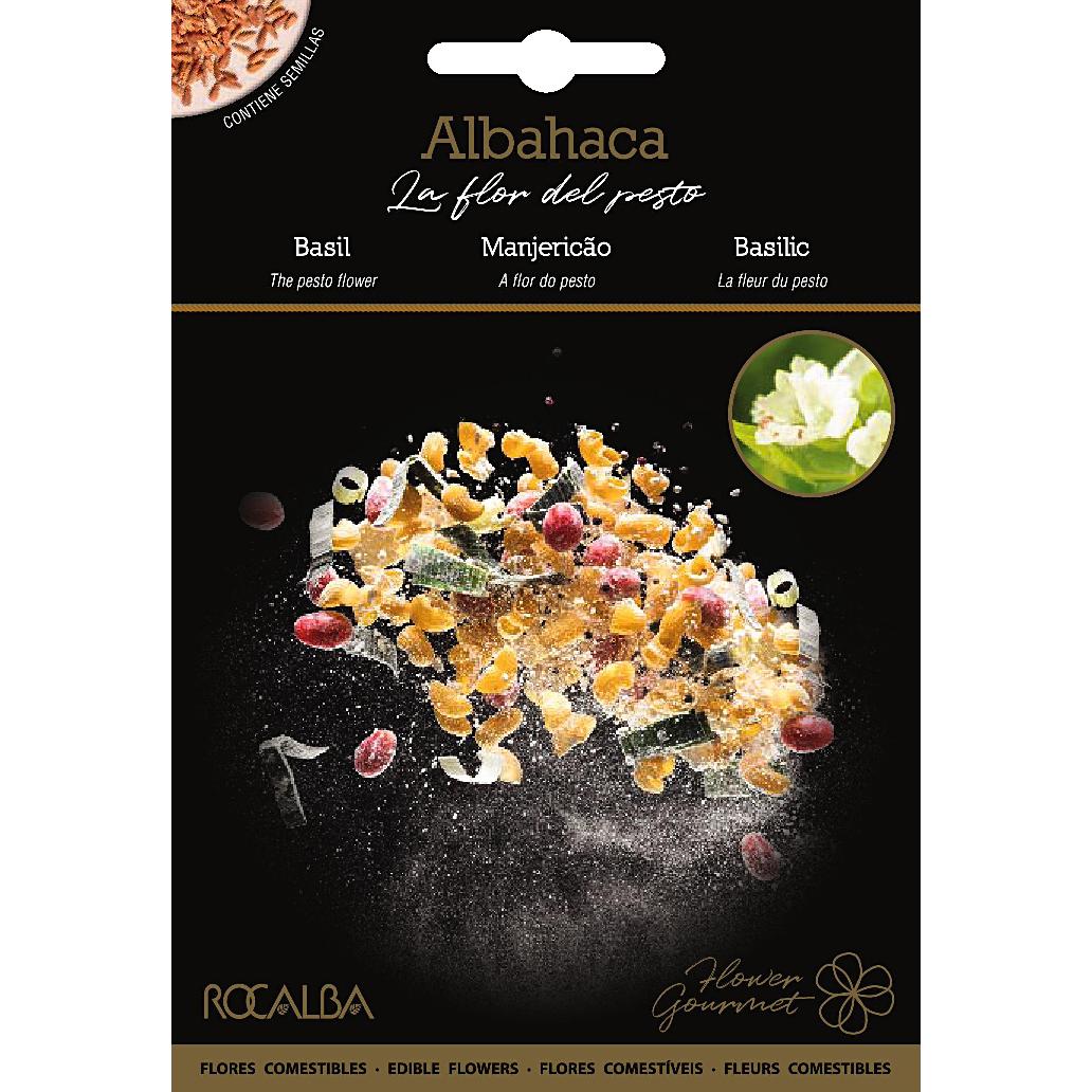 Semillas de flores comestibles de Albahaca Rocalba