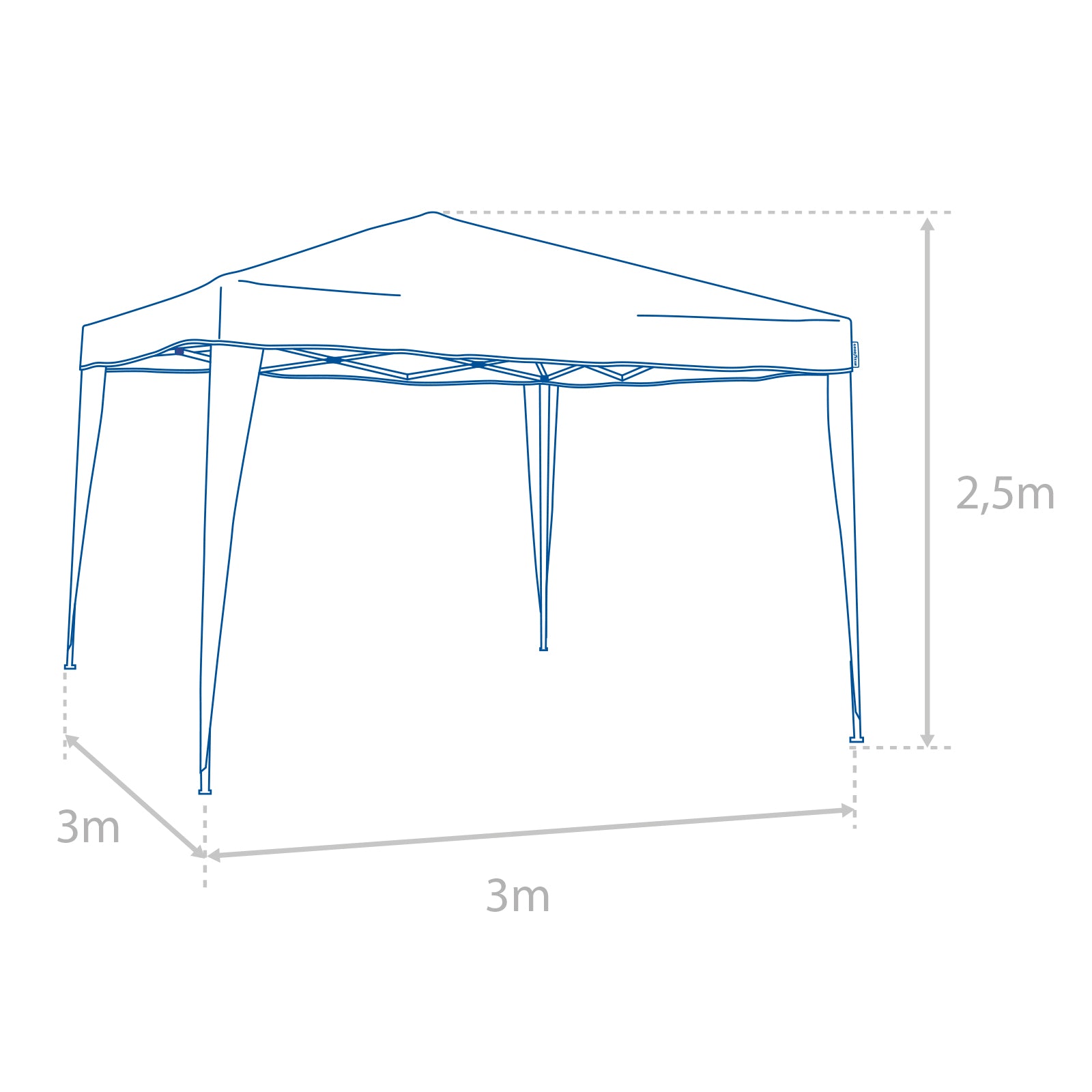 Goodyear - Carpa Plegable 3x3 M Beige Multifuncional | Impermeable | Ideal Para Jardín, Terraza, Playa | Bolsa De Transporte | 4 Cortavientos_1