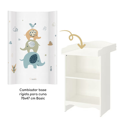Basic Cambiador Base Rígida 70x47cm Cuna Y Cómoda 2 En 1 Albero Mio | Estable En La Cuna, Práctico En La Cómoda_3