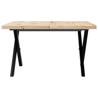 Mesa De Centro Marco X Madera Maciza Pino Y Acero 60x60x40,5 Cm_2