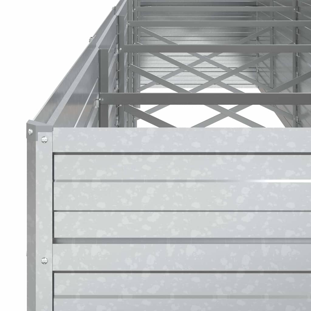 Arriate De Acero Galvanizado Plateado 480x80x77 Cm_5