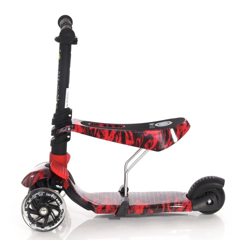 Patinete Infantil Con Asiento Smart Red Fire_2