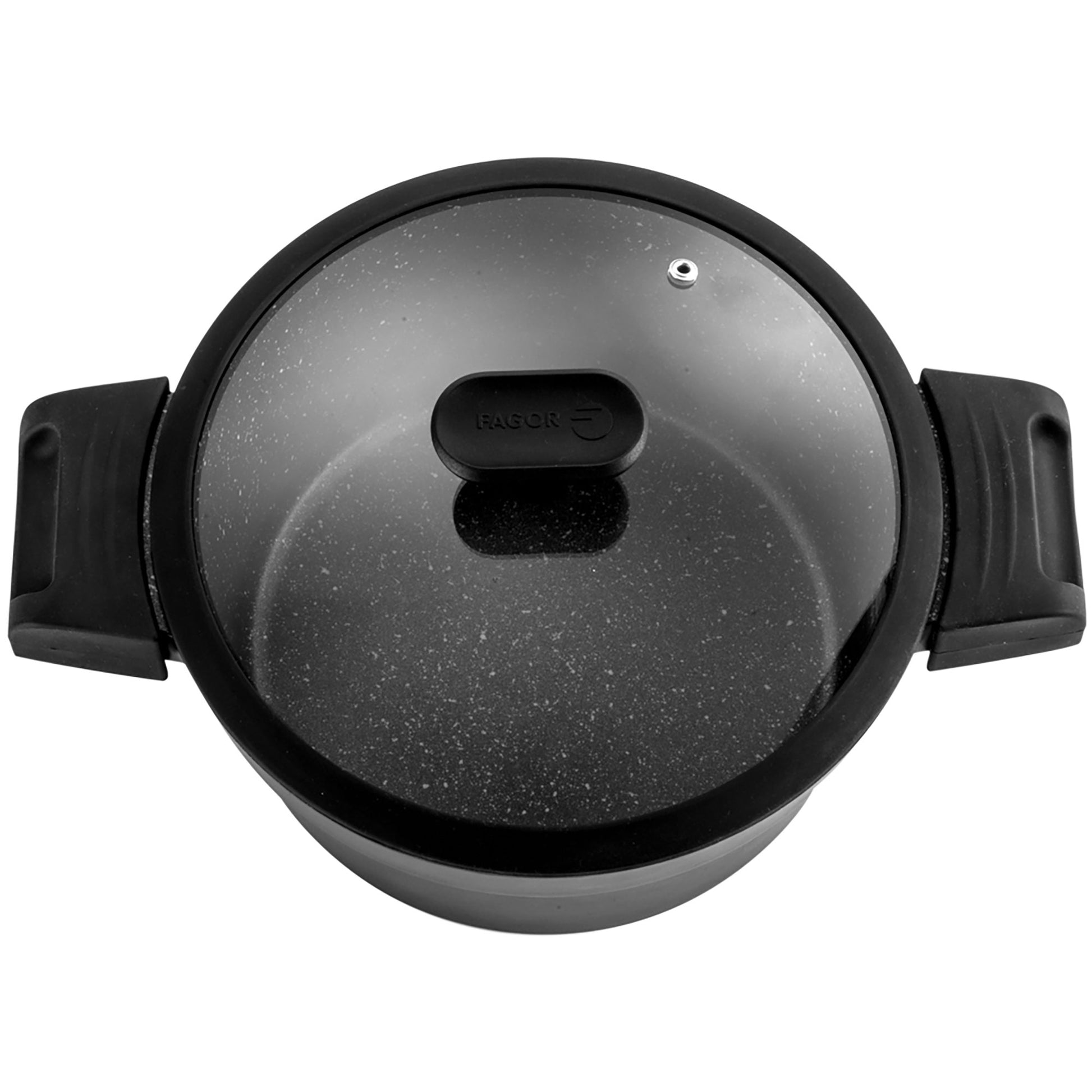Batería Cocina Inducción 7 Piezas, Antiadherente Sin Pfoa, Aluminio Fundido, Cazuelas Sartenes Fagor Alutherm Negro_5