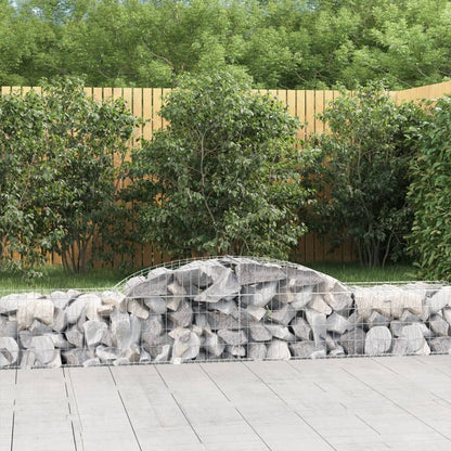 Cestas De Gaviones 10 Uds Forma De Arco Hierro 300x50x40/60 Cm_1