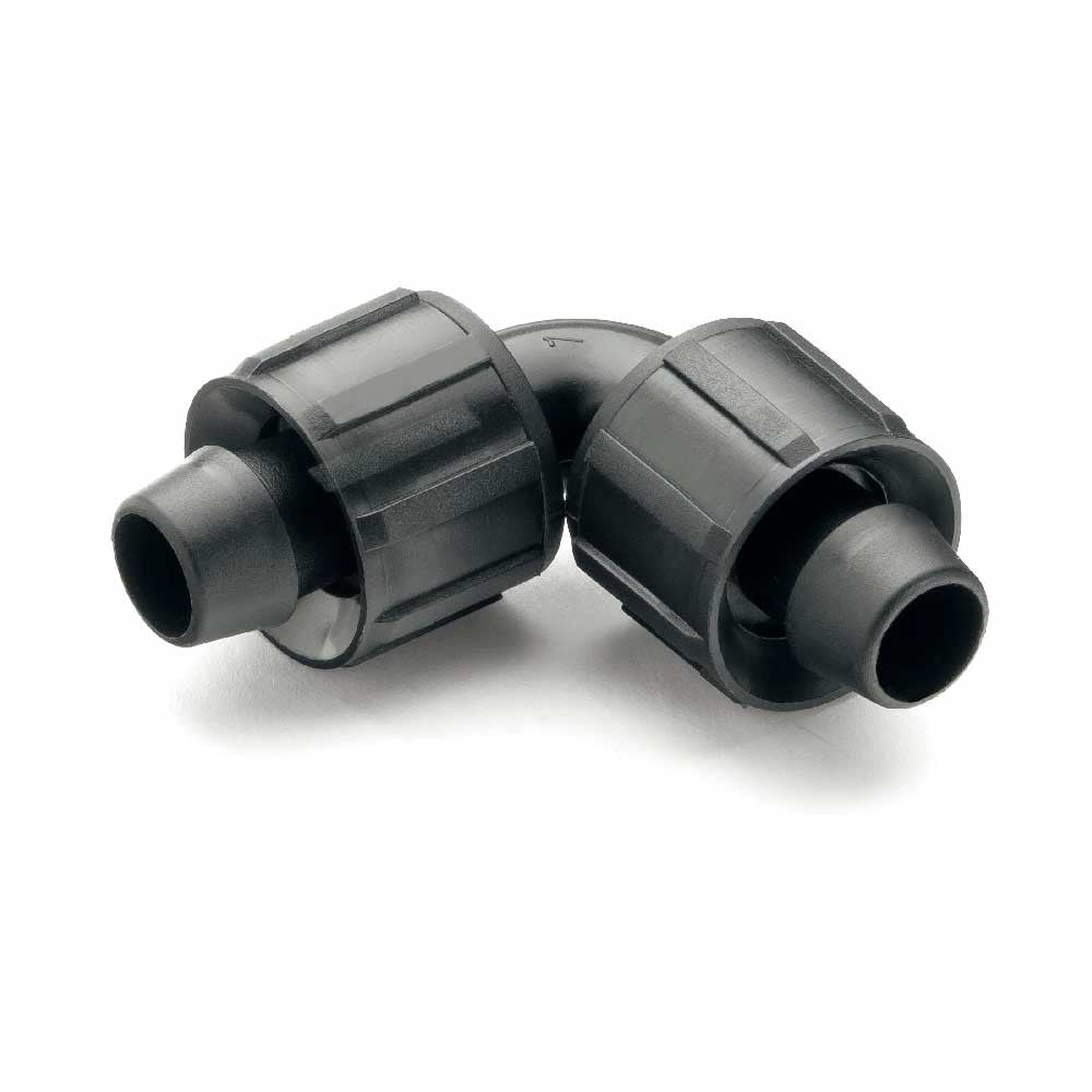 Codo Cinta De Riego 16mm Con Cierre Roscado_0