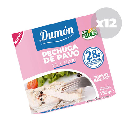 Dumon - Conserva De Pavo En Su Propio Jugo 160gr - Pavo Al Natural En Lata - Pack De 12 Unidades - Gluten Free_0