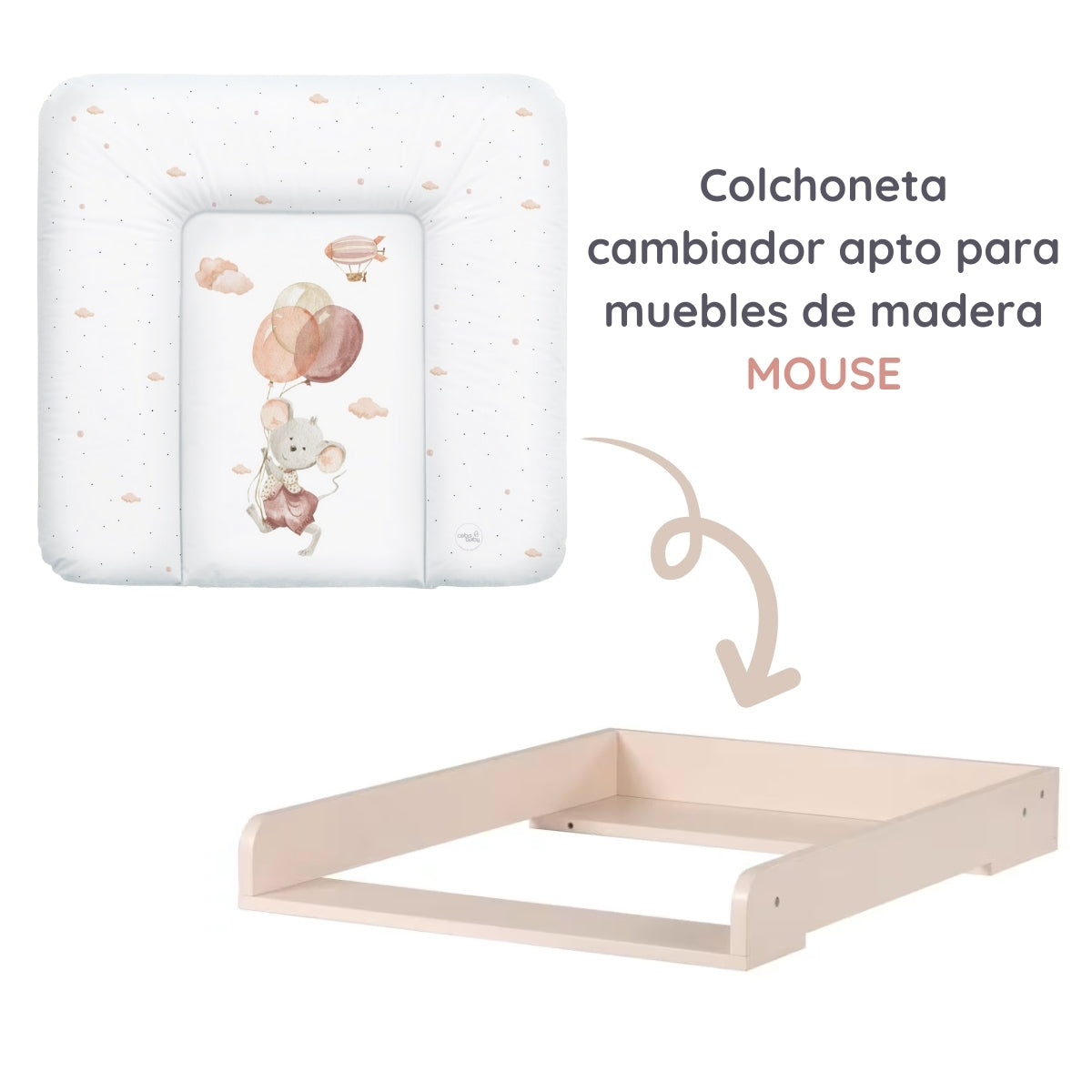 Cambiador Blando Para Comoda T-m Basic Mouse_2