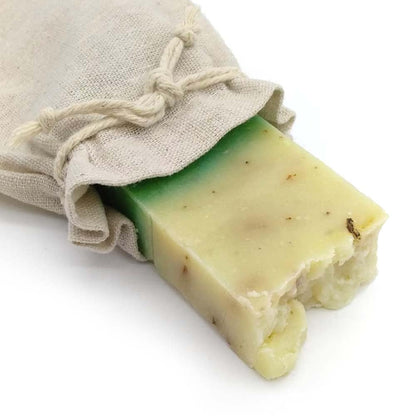 Jabón Natural Aloe Vera Y Rosa Mosqueta 90g En Bolsa Regalo De Yute - Piel Seca, Madura O Con Manchas - Hidratante_0