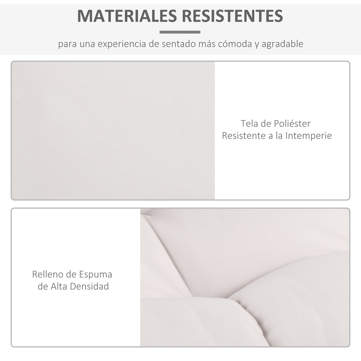 Outsunny Cojín Para Palé Con Respaldo 120x80x12 Cm Para Banco Columpio Hamaca_5