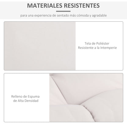 Outsunny Cojín Para Palé Con Respaldo 120x80x12 Cm Para Banco Columpio Hamaca_5