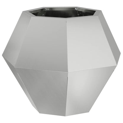 Jardinera 2 Uds. Plateado 50 X 50 X 40 Cm Acero Galvanizado_4