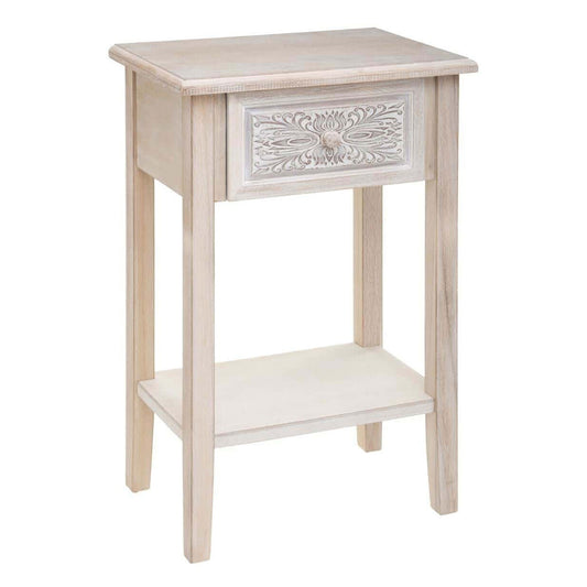 Wellhome Mesita Noche Decoración Color Blanco_0