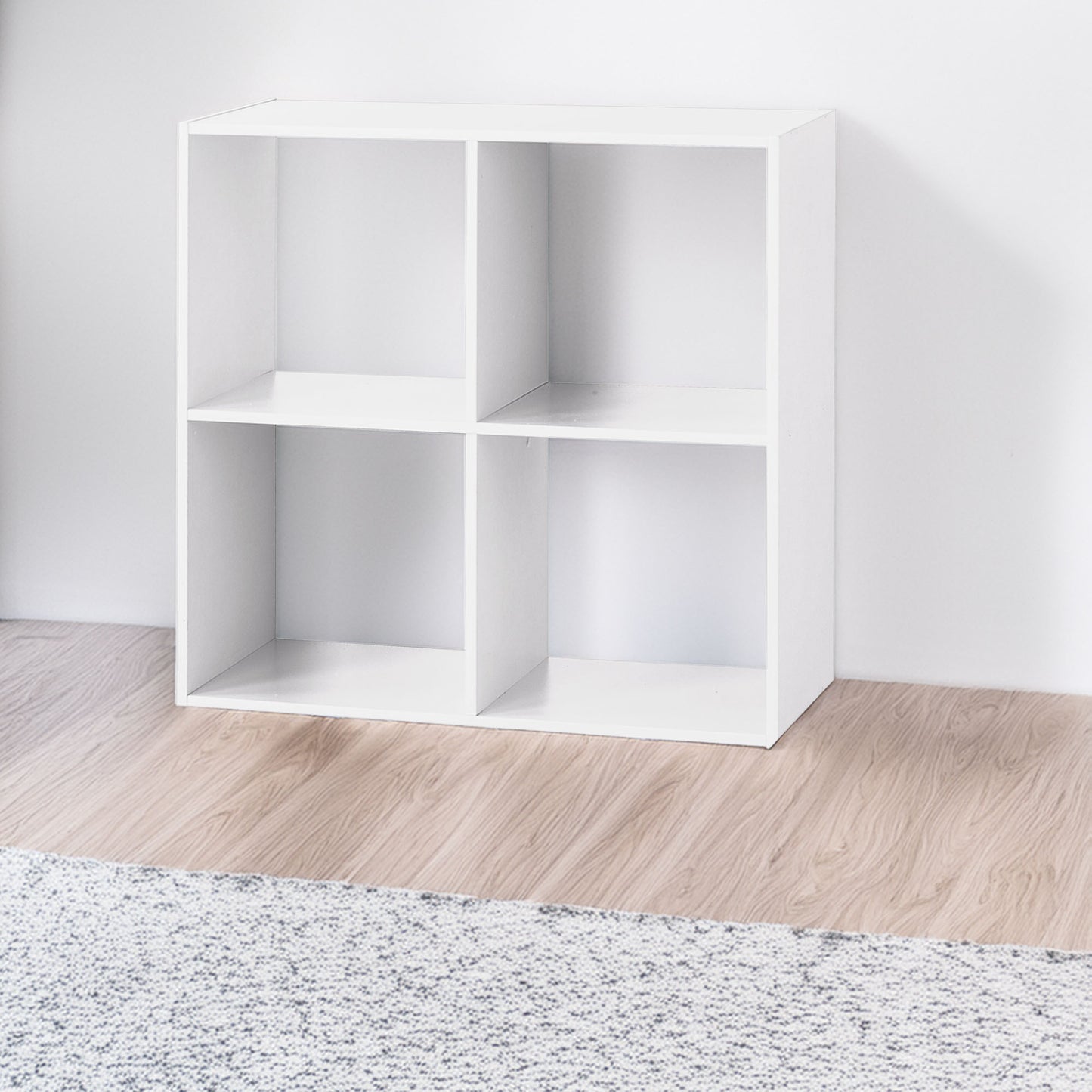 Wellhome Estantes Madera 4 Compartimentos Blanco_3