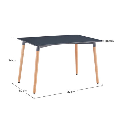 Mesa De Comedor Gala Rectangular 120x80x74cm Thinia Home_5